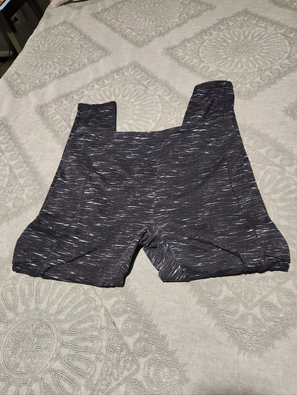 Shosho Black Space-Dyed Leggings